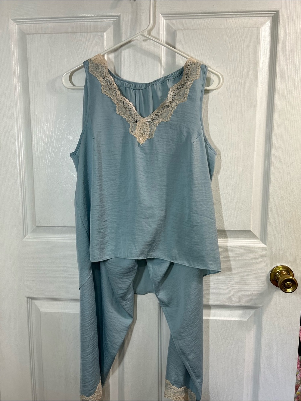 Secret Treasures Blue Lace Pajama Set Small 4-6